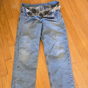 Vintage Carhartt Flannel Lined Jeans SF8517 Made in USA 34x30 Distressed